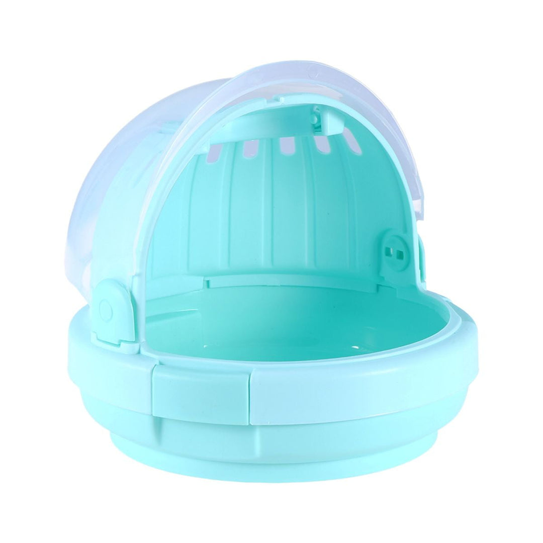 Plastic Shape Portable Outdoor Travel Carrier for Small Animal (Green)