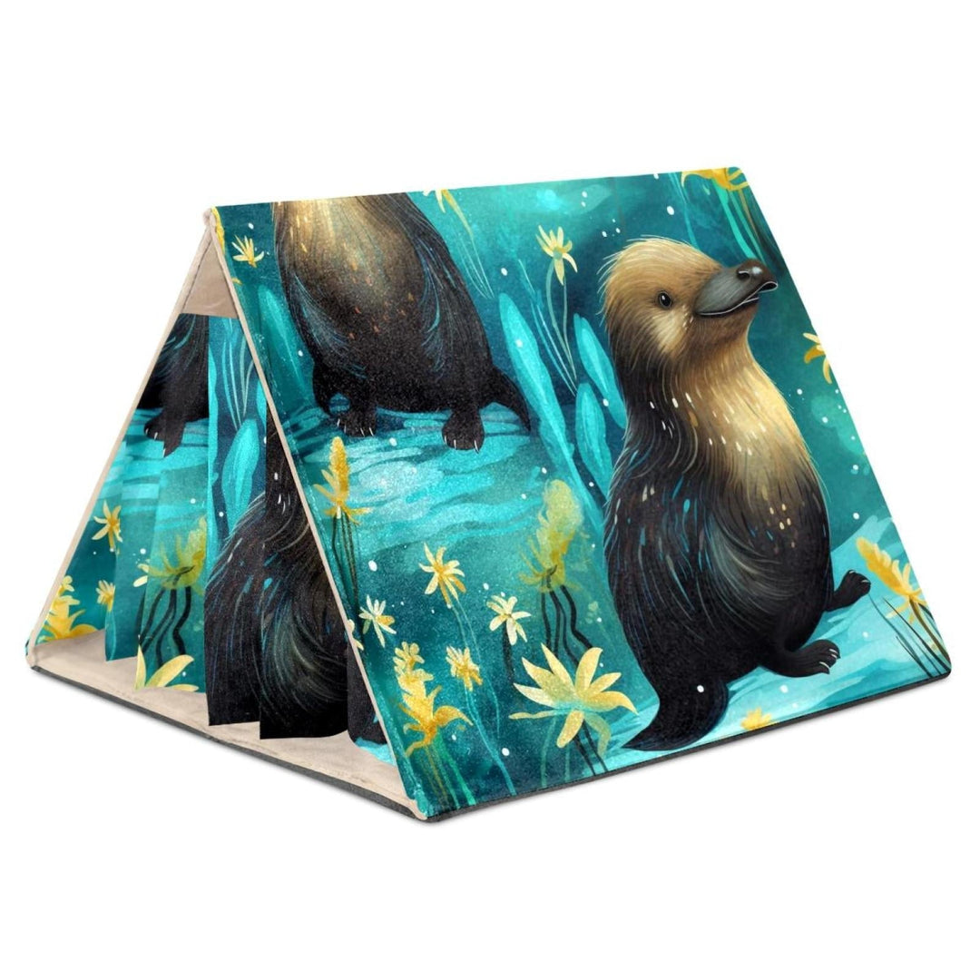 Platypus Luxurious Dutch Flannelette Hamster House with PP Board Support - Washable, Durable - 21.5x30.5x26 cm / 8.5x12x10.2 in dimensions