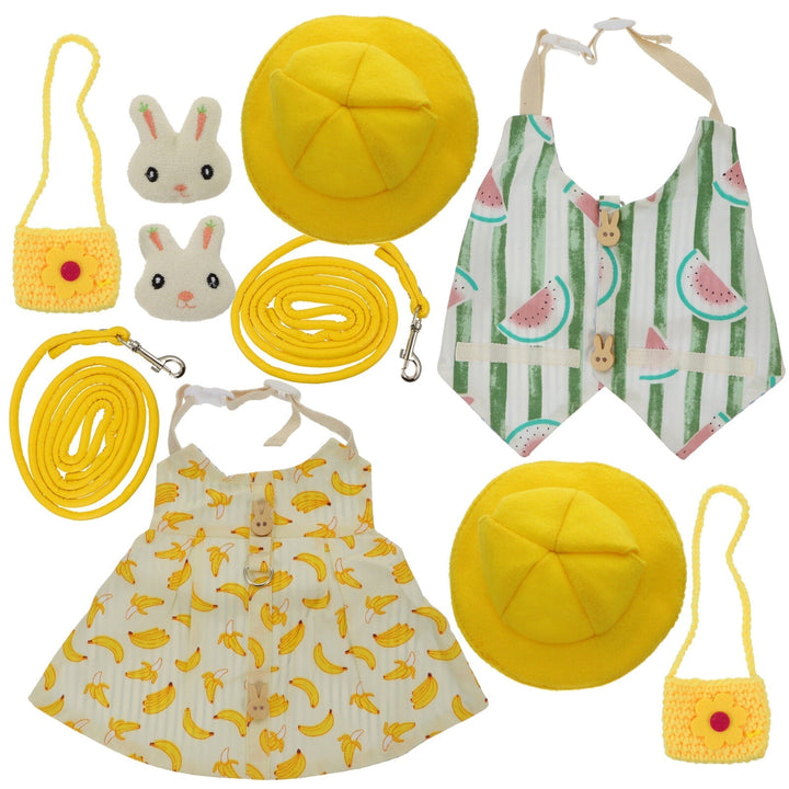 Rabbit Dress Costume Set with Accessories for Small Pets