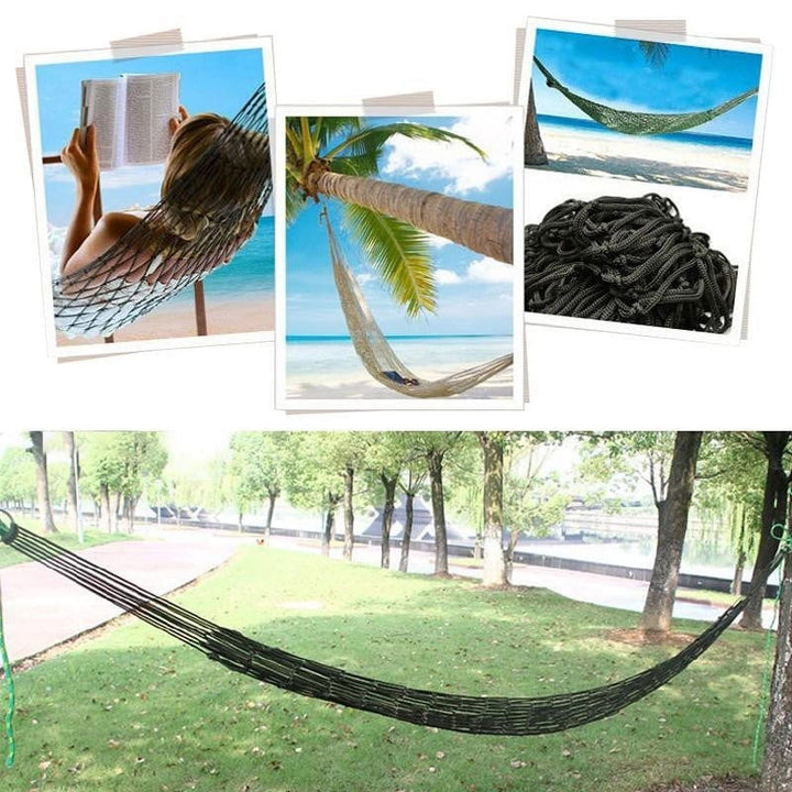 Rwvbm Portable Nylon Mesh with Tie Straps Breathable Outdoor Camping for Backpacking,Hiking & Backyard 270x80cm (106x31in) Supports 220lbs (100kg)