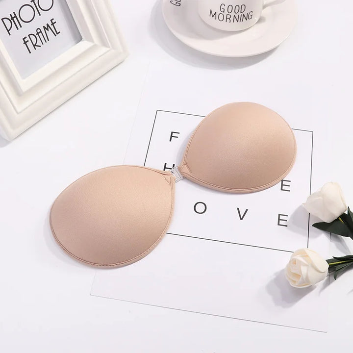 Sexy Sujetador Women's Bra Invisible Push Up Bra Self-Adhesive Silicone Seamless Front Closure Sticky Backless Strapless Bras