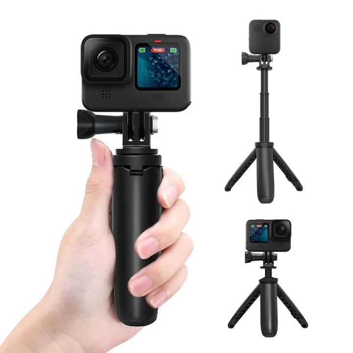 for Gopro Vlog Tripod Foldable Tripod Mini Portable Monopod for Go Pro Hero 11 10 Black  Session Osmo Action Camera Accessory