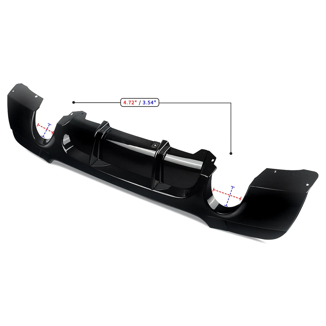 MAGICKIT For BMW 3Series E92 E93 330I M Sport Bumper Rear Bumper Diffuser Lip Shiny Black Bodykits CAR Accessories Gloss Black