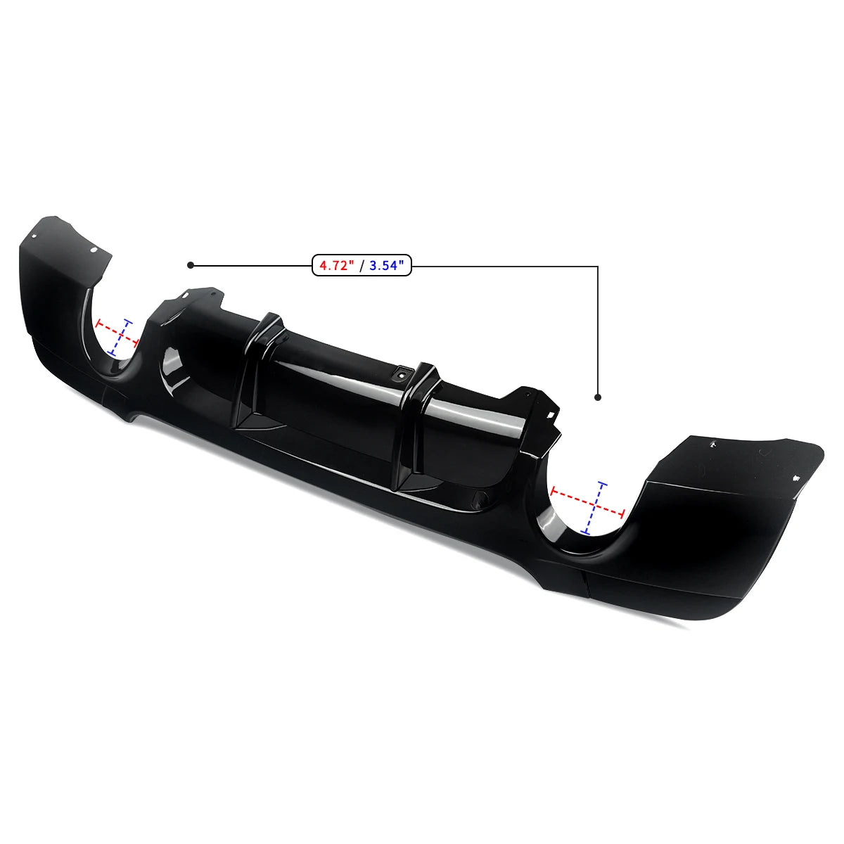 MAGICKIT For BMW 3Series E92 E93 330I M Sport Bumper Rear Bumper Diffuser Lip Shiny Black Bodykits CAR Accessories Gloss Black