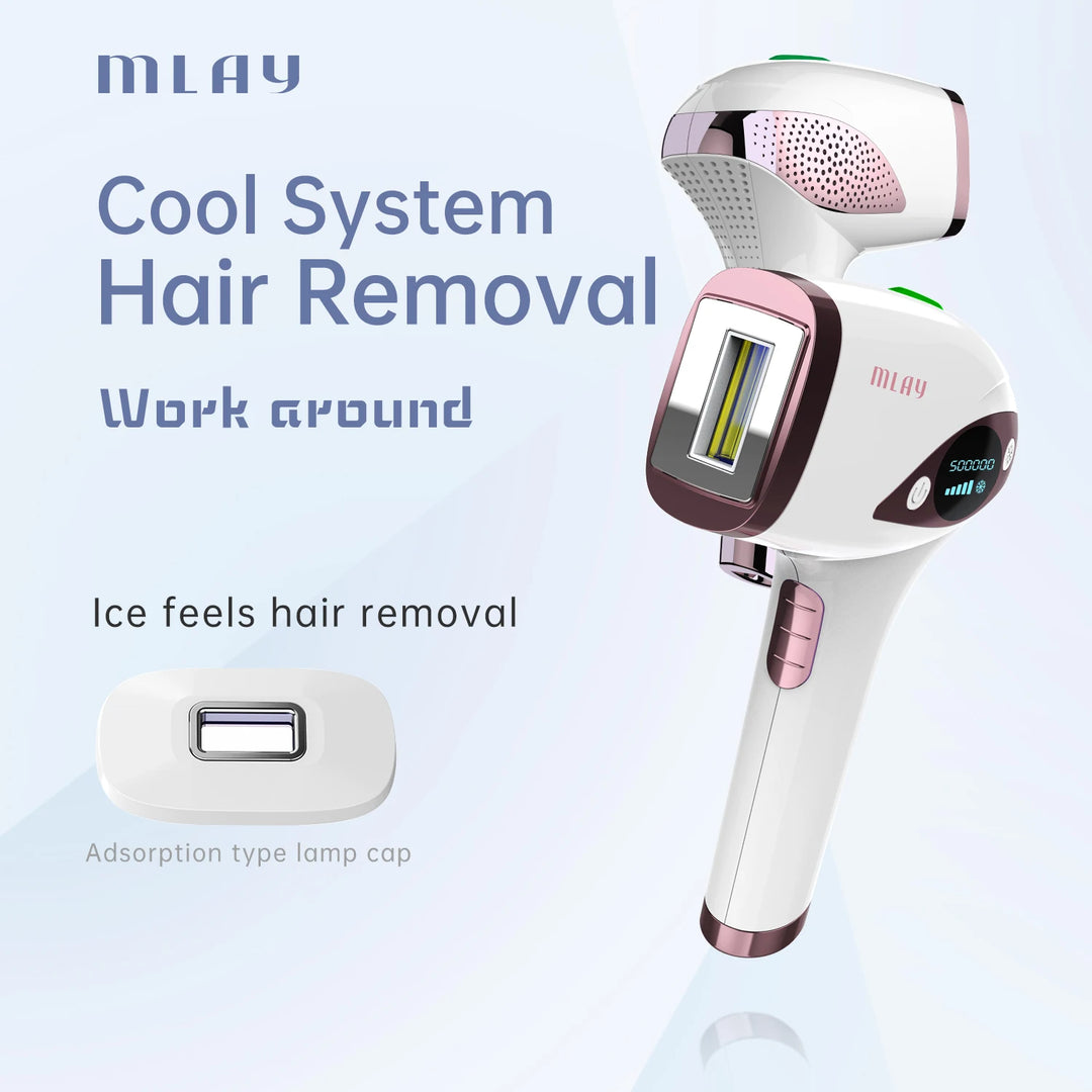 MLAY T4 IPL Laser Hair Removal Machine Ice Cool Permanent Face Body Bikini Epilator With 500000 Shots For Women Men Home Use