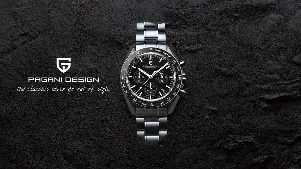 PAGANI DESIGN Moon Mens Watches 2023 Top Brand Luxury Quartz Watch For Men Chronograph Luminous Sapphire Mirror Waterproof Clock