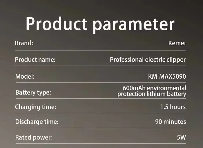 Kemei Hair Clipper Rechargeable Graffiti Pattern Electric Professional Barber Trimmer Man Shaver KM-MAX2092 KM-MAX5090 KM-RS7098