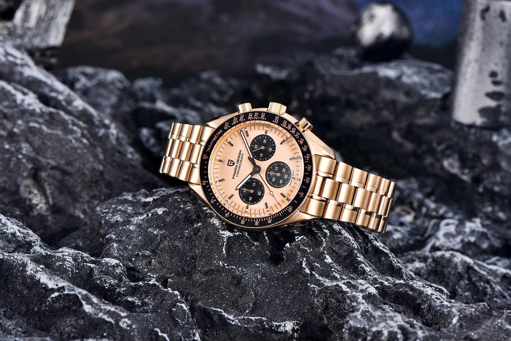 PAGANI DESIGN 2023 New Moon Watch For Men Quartz Multifunction Chronograph Sports Mens Watches Top Brand Luxury Sapphire Mirror