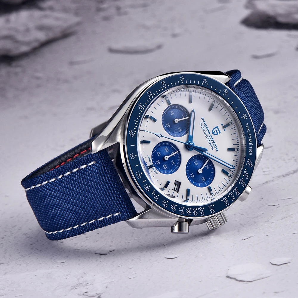 PAGANI DESIGN 2023 New Moon Watch For Men Quartz Multifunction Chronograph Sports Mens Watches Top Brand Luxury Sapphire Mirror