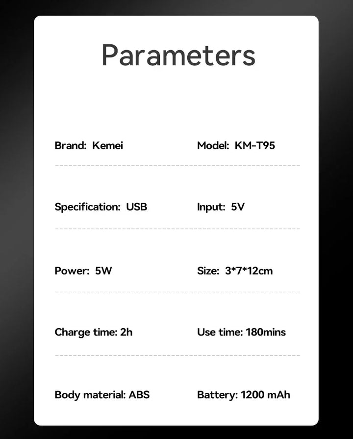 Kemei KM-2290 KM-2293 KM-T95 New Professional Cutting Machine Electric Shaver Hair Trimmers With LCD Display Men's Hair Clipper