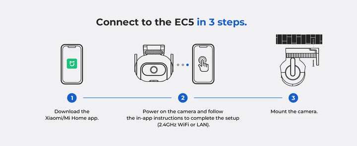 IMILAB EC5 -Smart Security System Kit, Outdoor Video Surveillance, Wireless App Control, Floodlight Camera, Wi-Fi, 2K