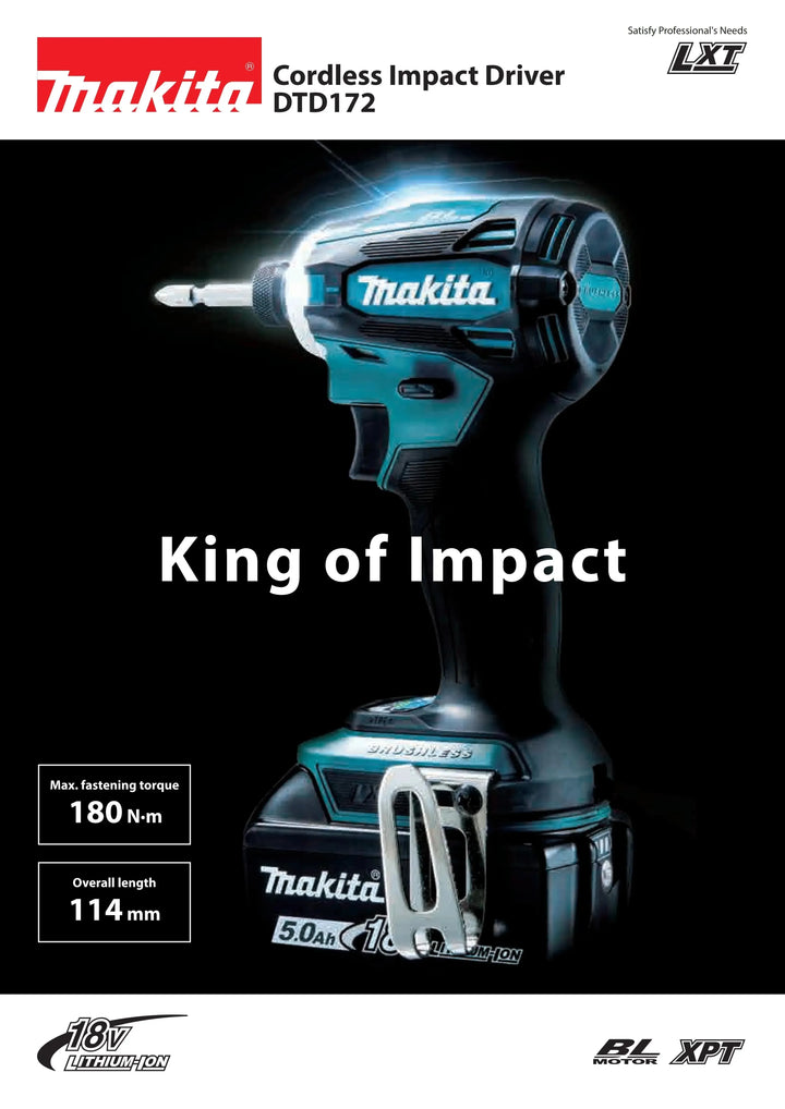 Makita Wireless drills DTD172 Charging Drill Brushless Driver 18V Electric Screwdriver Impact Hand Electric Drill Electric Tool