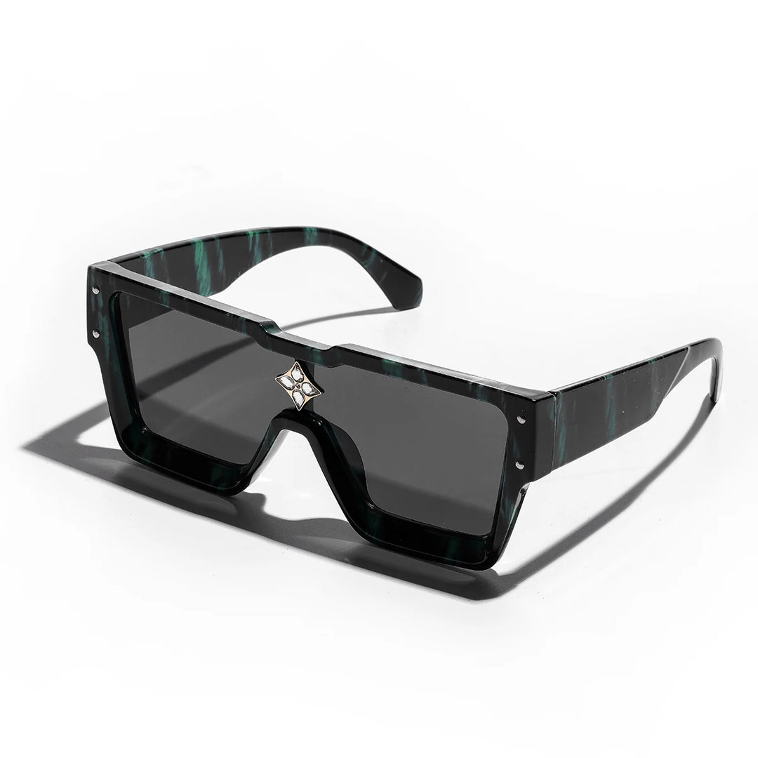 Ruiao Retro Black Millionaire Shades Luxury Sunglasses 2024 For Men Designer Famous Brand Square Sun Glasses Man Women Sunglass