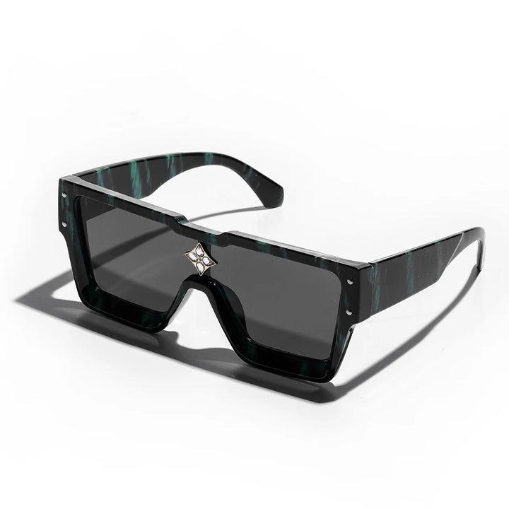 Ruiao Retro Black Millionaire Shades Luxury Sunglasses 2024 For Men Designer Famous Brand Square Sun Glasses Man Women Sunglass