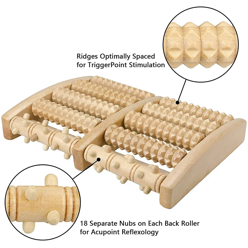Premium Wooden Foot Roller Massage