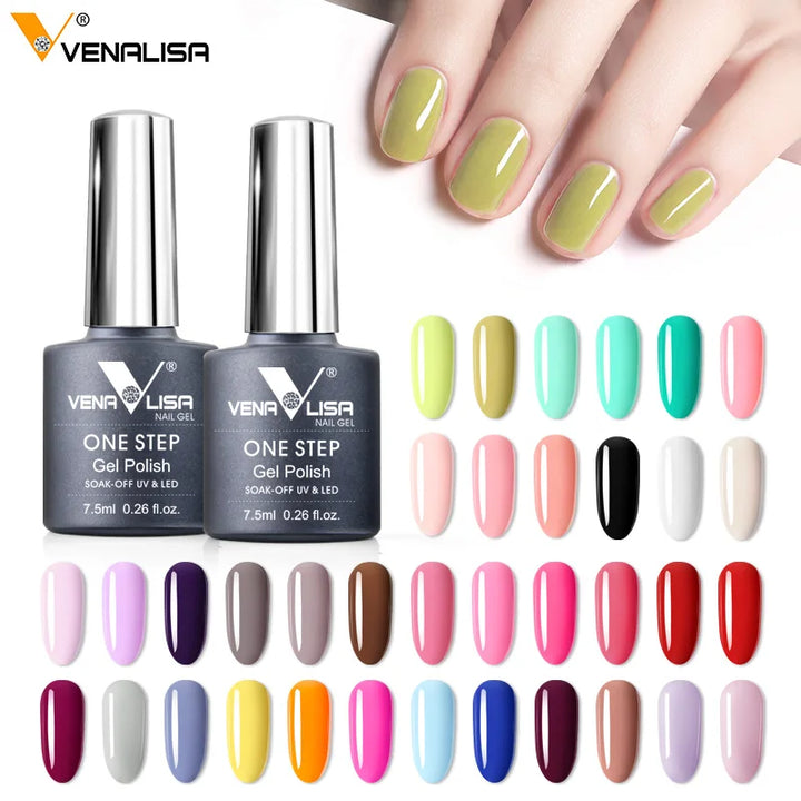 VENALISA VIP4 Kit Nail Gel Polish HEMA FREE Full Coverage 36/60 Color Gel Pigment Professional Nail Art Long-lasting Gel Varnish