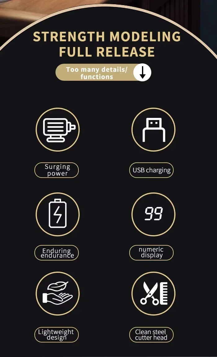 Kemei KM-2628 KM-678 KM-2024 Professional Electric Hair Clippers Beard Clipper Rechargeable Men's Shaver Hair Trimmer Kit Men