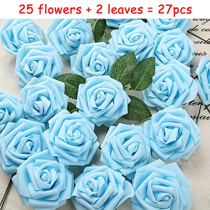 Artificial Roses with Stems