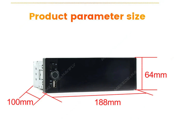 NaviFly 6.86'' 1Din Car Radio Multimedia Player MP5 FM Radio Wireless/Wired Carplay Android Auto Car Stereo 1 din 1280*480