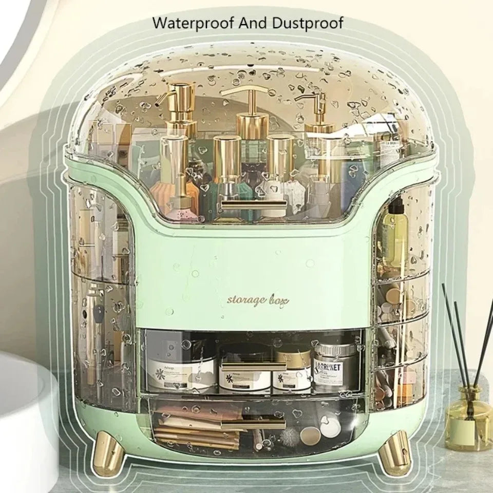 Transparent Desktop Makeup Organizer