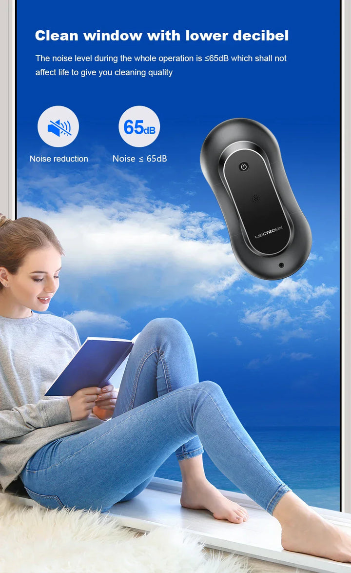 Window Cleaning Robot Liectroux YW810,Dual Water Spray,Smart Memory, Laser Sensor,Home Glass Floor Wall Robot Window Cleaner