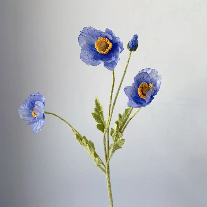 Artificial Silk Poppy Flowers Bouquet