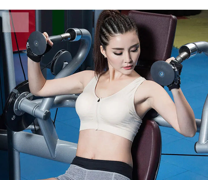 Front Zipper Sport Bra Gym top Breathable Brassiere Yoga Workout Running Vest Women's Underwear Shockproof Running Fitness Bra