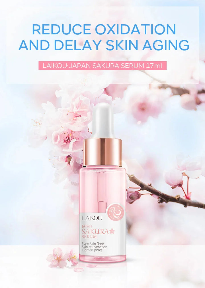 Japan Sakura Wrinkle Remover Face Serum Cream Anti-Aging Fade Fine Lines Lift Firming Vitamin C Whitening Rejuvenation Skin Care