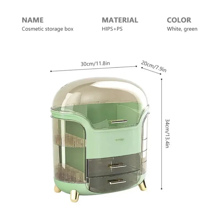 Transparent Desktop Makeup Organizer
