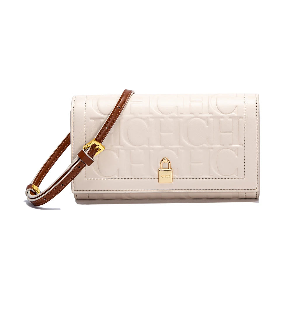 CHCH Women's Shoulder Bag 2024 Brand New Flip Letter Embossed Crossbody Bag