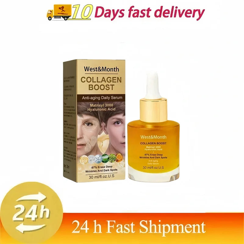 30ml Facial Collagen Serum Whitening Moisturising Fade Fine Lines Anti Wrinkle Anti Ageing Rejuvenate Your Face Cosmetics