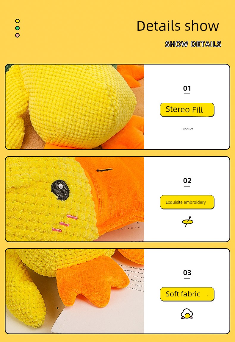 Large Dog Self-Hi Corgi Consumes Small Yellow Duck Dogs