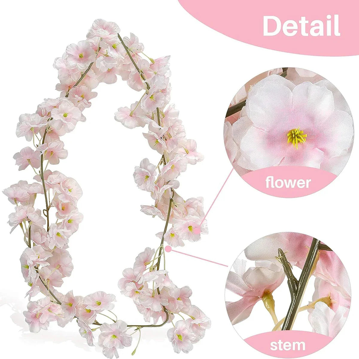 Artificial Sakura Flower Vine Décor