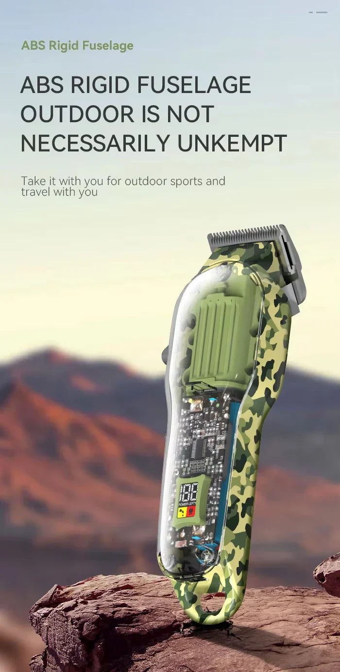 Kemei Transparent Body Electric Hair Clippers Kit KM-1926 KM-1928 Rechargeable Trimmer KM-TX7 Waterproof Men's Shaver Barber