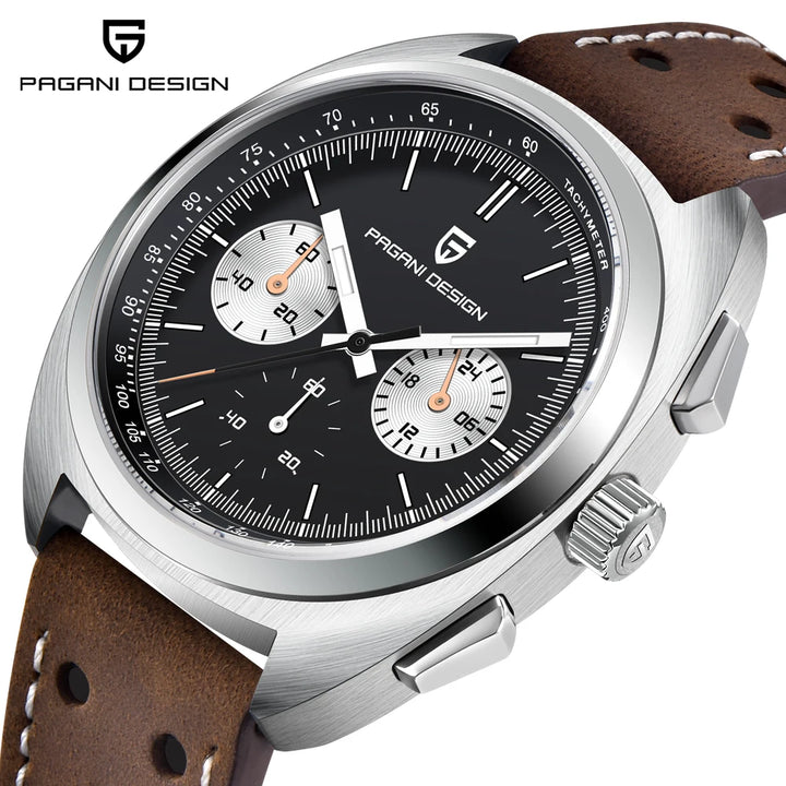 PAGANI DESIGN Men's Watches Luxury Quartz Wrist Watch For Men AR Sapphire Speed Chronograph Retro Dial Clock Reloj Hombre 2023