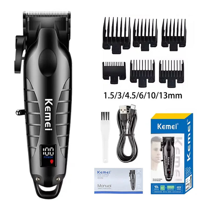 Kemei KM-2290 KM-1113 KM-2026 professional Electric hair clipper kit Men's Shaver Cordless Barber Hair Trimmer USB beard Razor