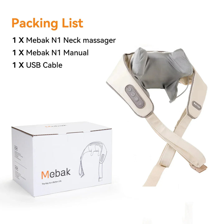 20W Neck And Shoulder Massager Wireless Shoulder And Back Kneading Massage Shawl Trapezius Neck Cervical masajeador