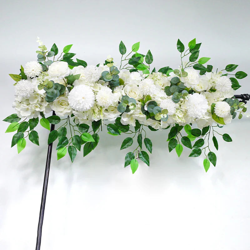 DIY Wedding Flower Wall Decor Silk Peonies Rose Artificial Floral Row Wed Arch Backdrop   wedding supplies garden decor outdoor
