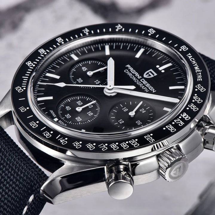 PAGANI DESIGN 2023 New Moon Watch For Men Quartz Multifunction Chronograph Sports Mens Watches Top Brand Luxury Sapphire Mirror