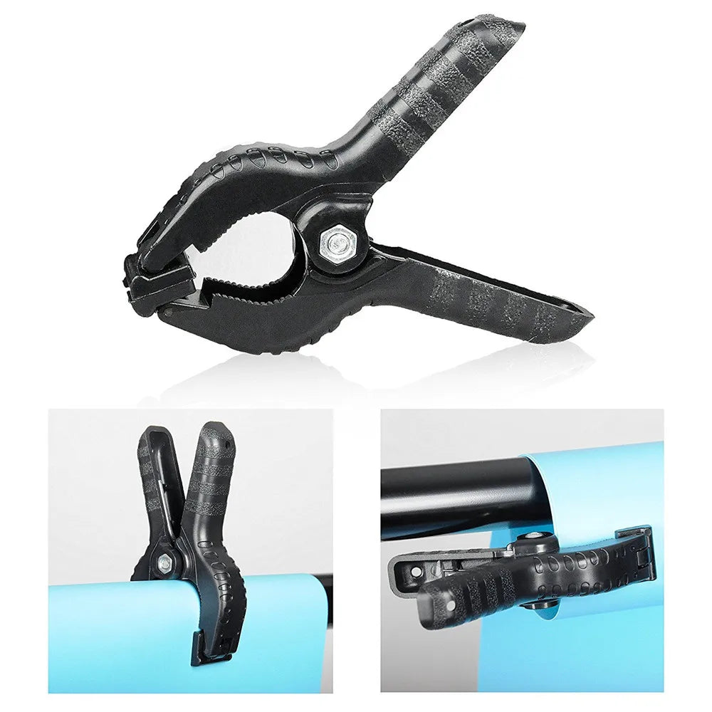 12Pcs Muslin Clamps Background Stand Clip Photography Heavy Duty 6CM Photo Booth Fixed Backdrop Muslin & Green Screen