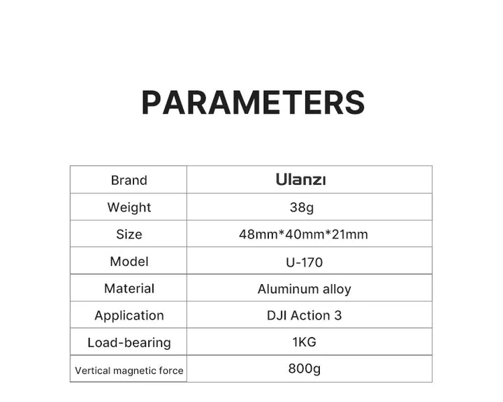 Ulanzi MT-50 Magnetic Tripod for Dji Osmo Action 5 4 3 Adjustable Underwater Selfie Stick Stand Mount Action Camera Accessories