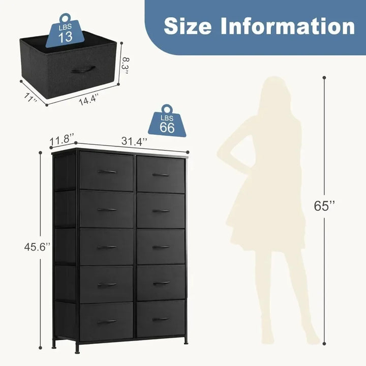 Tall Drawers with 10 Drawers
