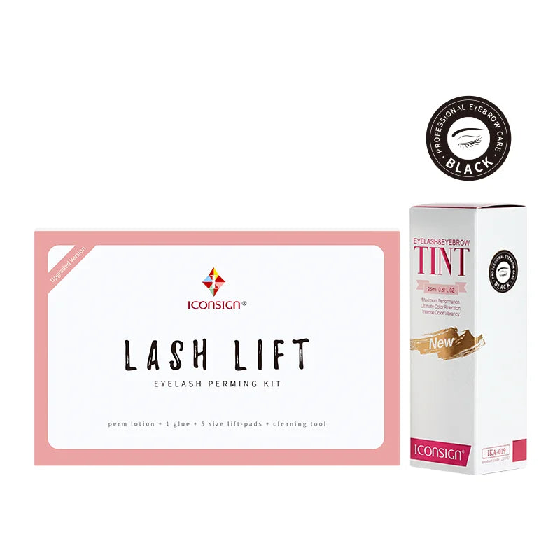 ICONSIGN Upgrade Version Lash Lift Kit and New Eyelash Eyebrow Tint Kit Eyelash Lifting Dye Eyelash Brow Beard Eye Makeup Tools
