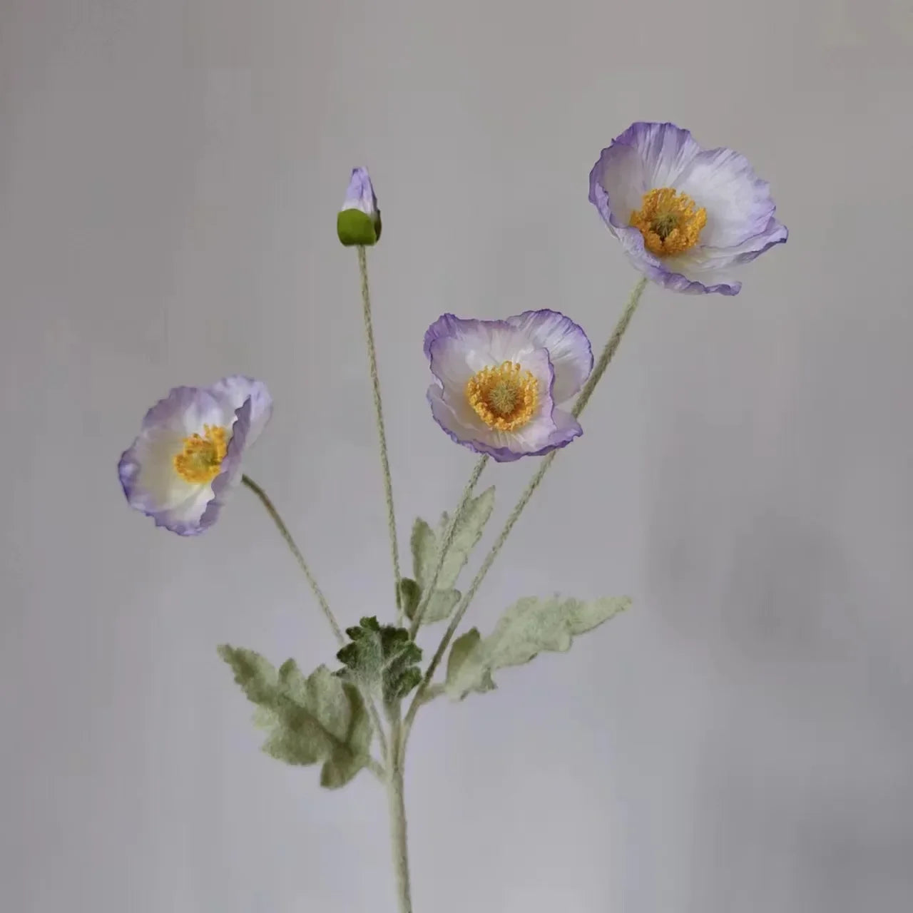 Artificial Silk Poppy Flowers Bouquet