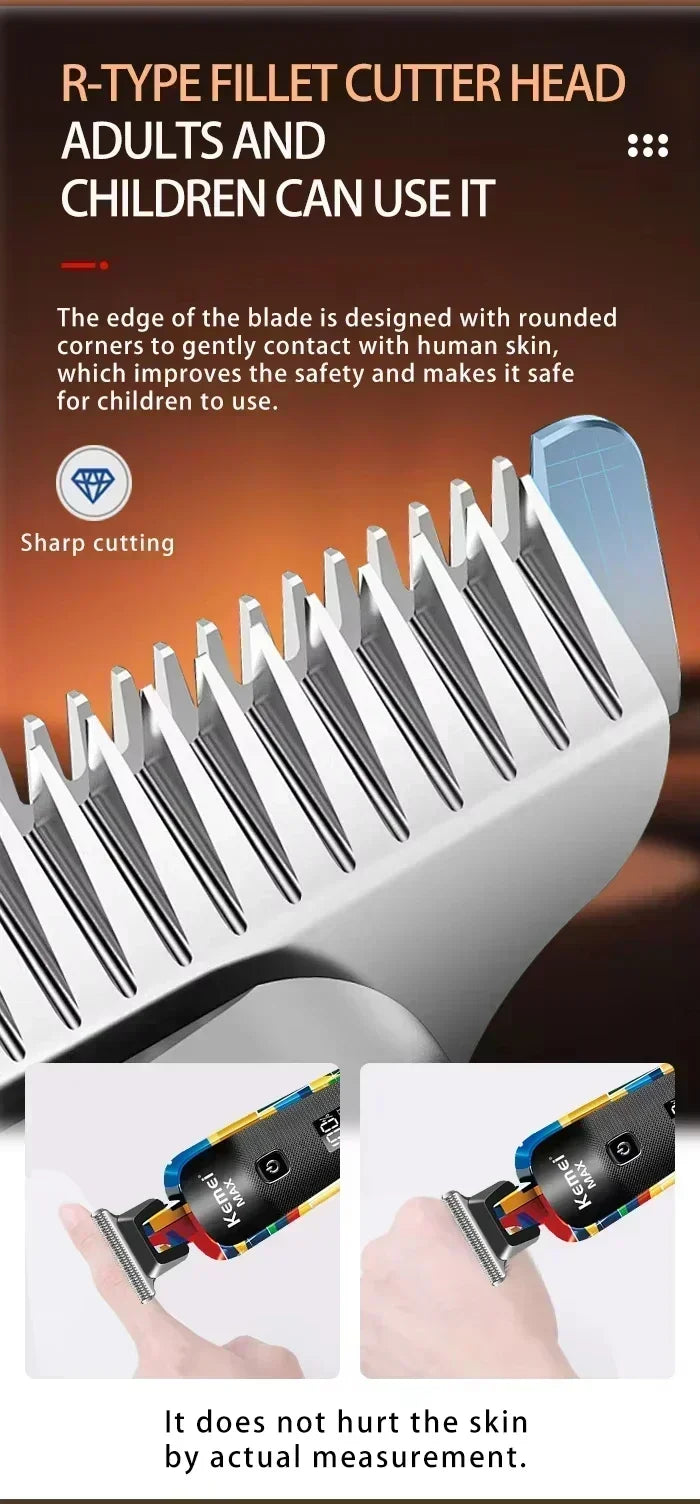 Kemei Hair Clipper Rechargeable Graffiti Pattern Electric Professional Barber Trimmer Man Shaver KM-MAX2092 KM-MAX5090 KM-RS7098