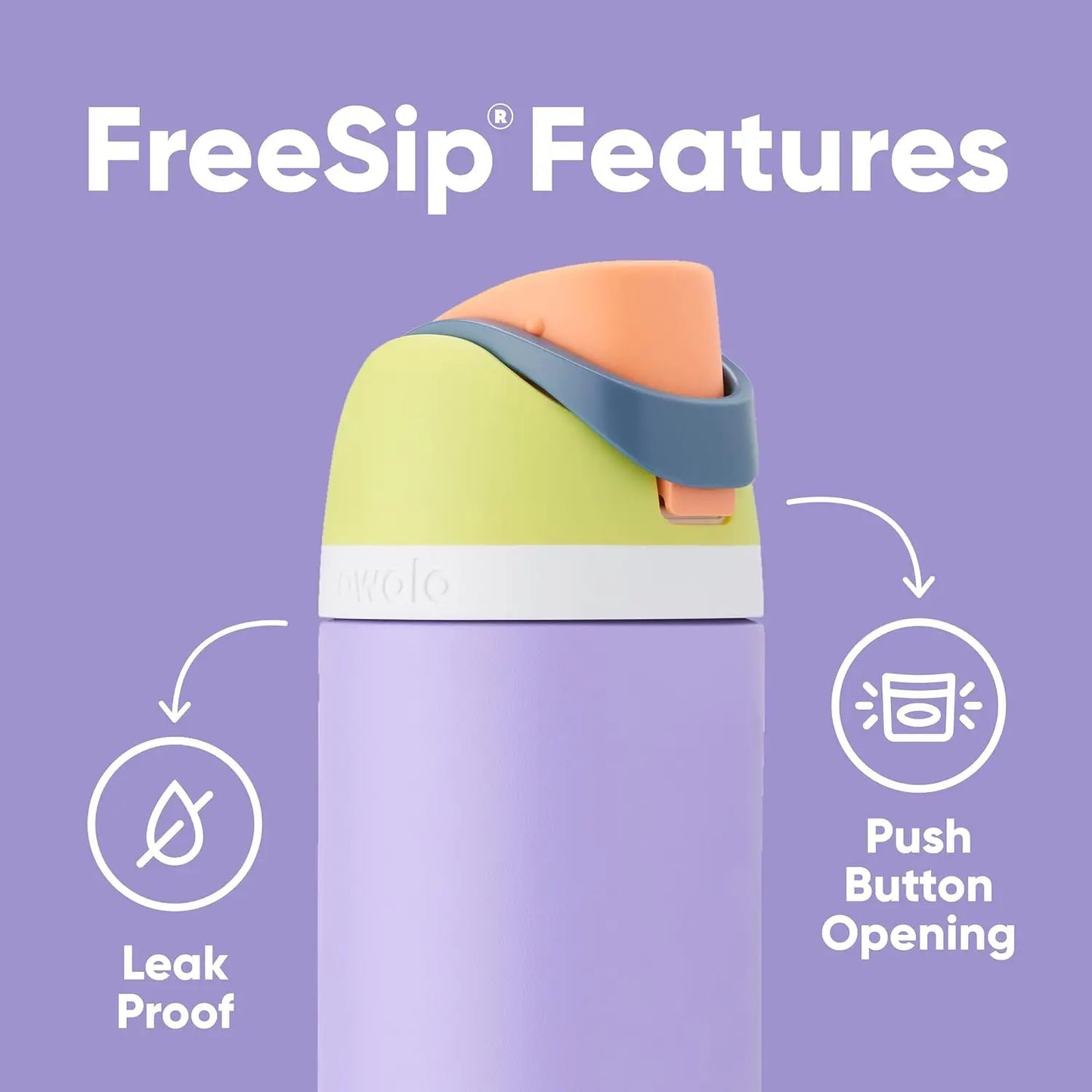 Owala FreeSip Blue Bow Tie Water Bottle