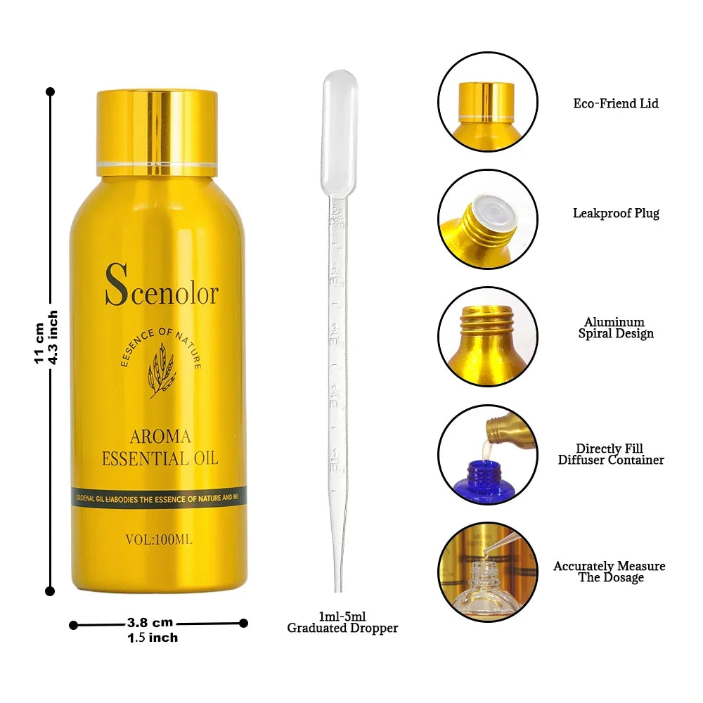 100ml Electric Aroma Hotel Essential Oil Perfume Oil High End Clothing Store Fragrance Oil For Aroma Diffuser Air Freshener Diy