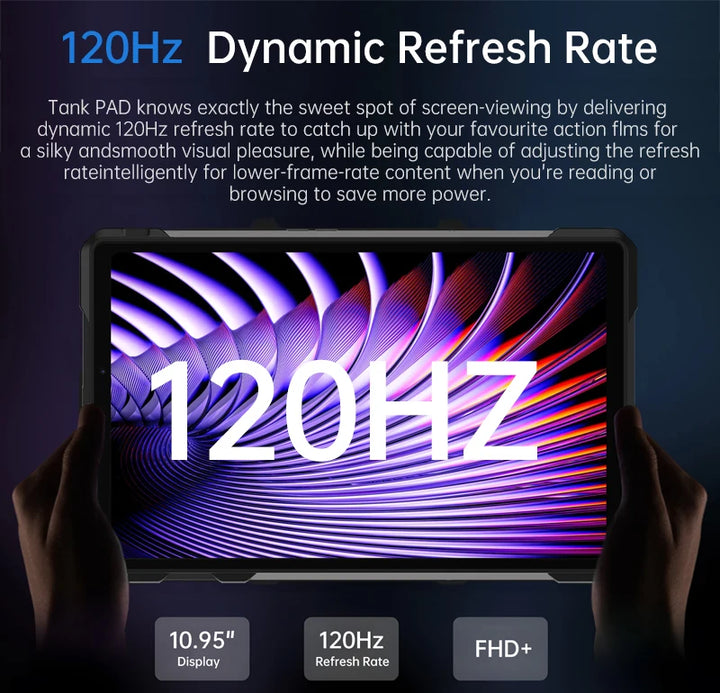 Unihertz 8849 TANK PAD E Rugged Tablet with Projector Android 21000mAh 120Hz 50MP Camera 24GB 512GB 66W 10.95 inch Phone Tablet