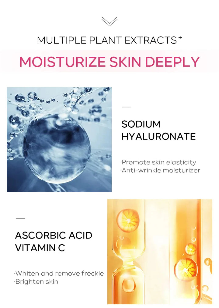 Japan Sakura Wrinkle Remover Face Serum Cream Anti-Aging Fade Fine Lines Lift Firming Vitamin C Whitening Rejuvenation Skin Care