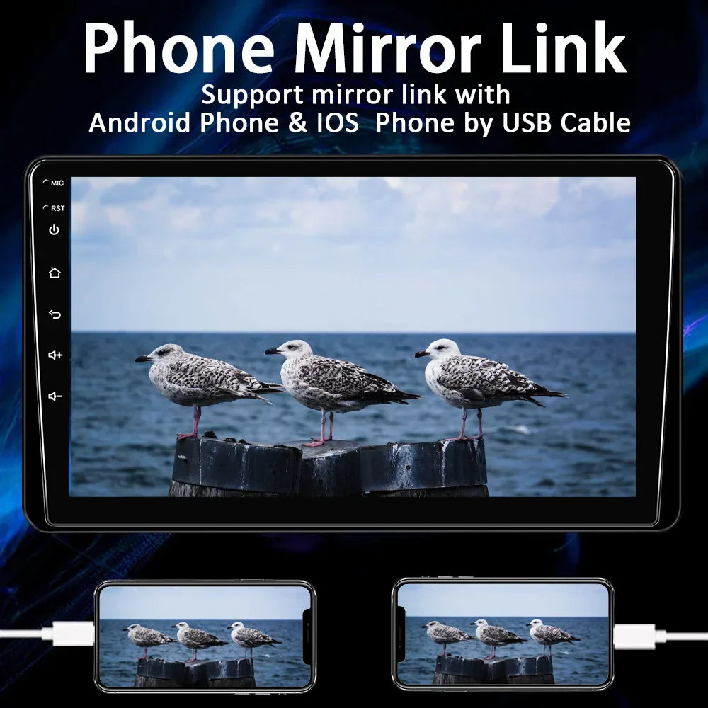 New 9 Inch Car Stereo HD Touch Screen Single Din Car Radio Support Carplay Android Auto With Bluetooth Backup Camera Navigation